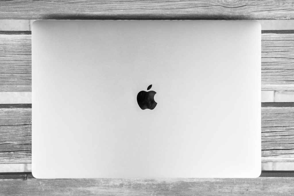 silver MacBook